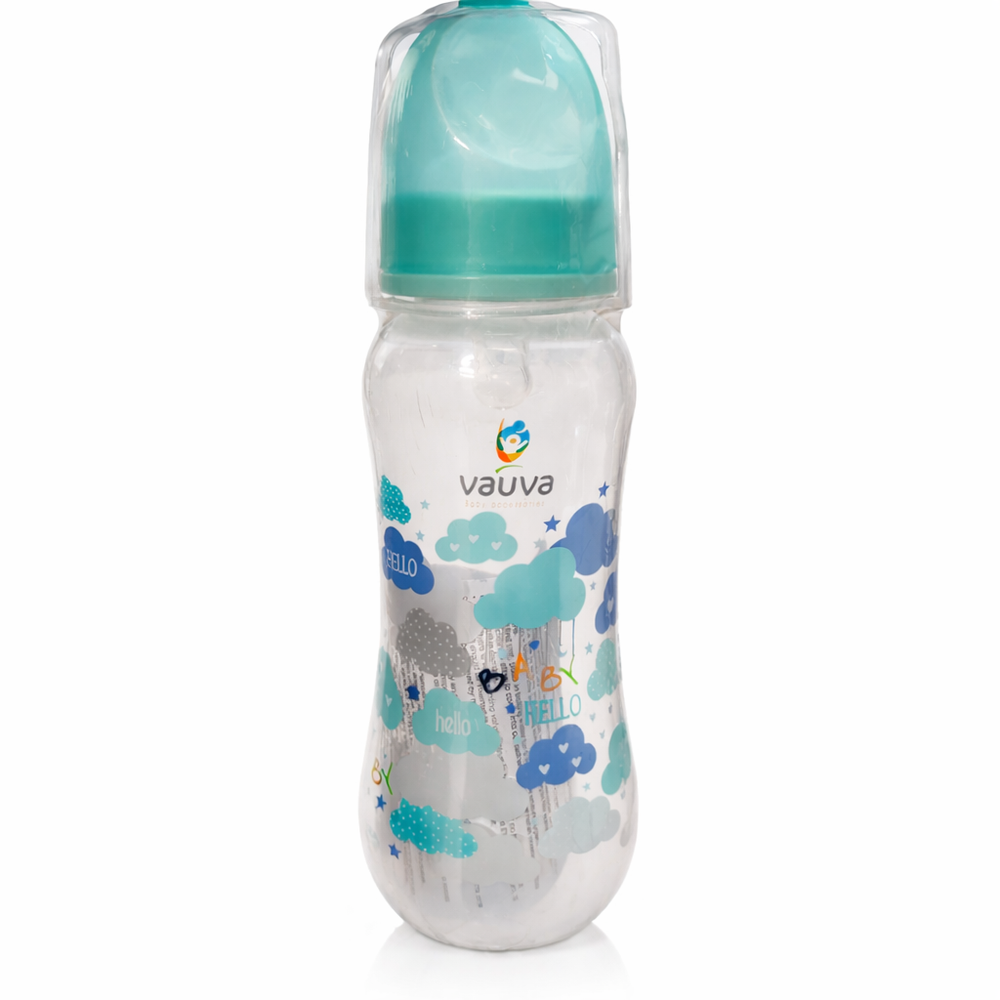 فوفا - رضّاعة قياسية ذات عنق ضيق - فيروزي - 240 مل