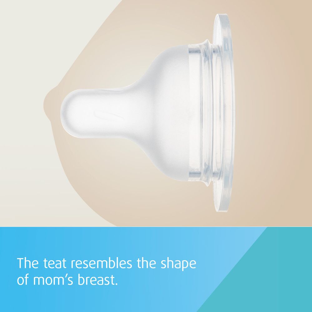 فوفا - رضّاعة قياسية ذات عنق ضيق - فيروزي - 125 مل