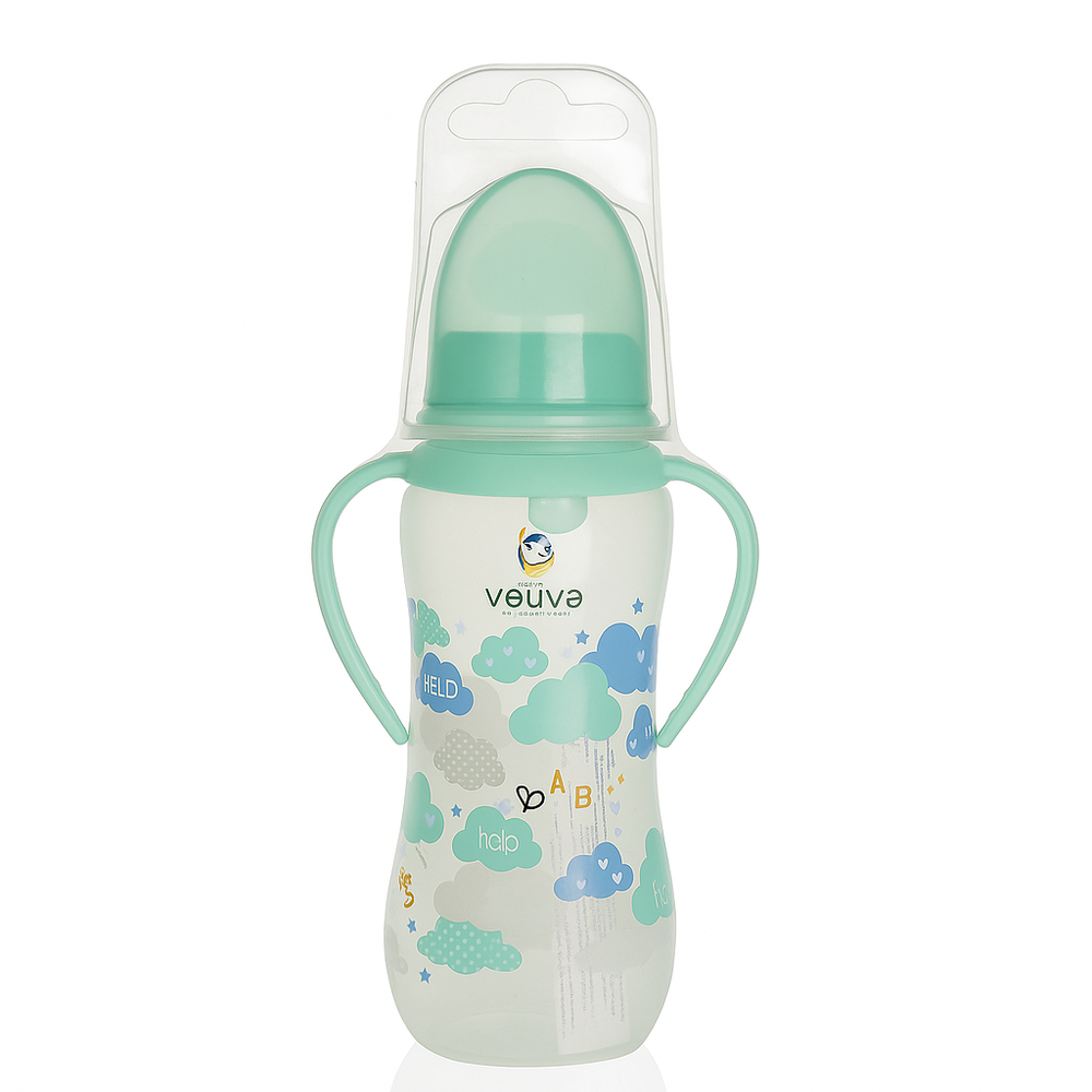 فاوفا - رضّاعة قياسية ذات عنق رفيع - لون فيروزي - 250 مل