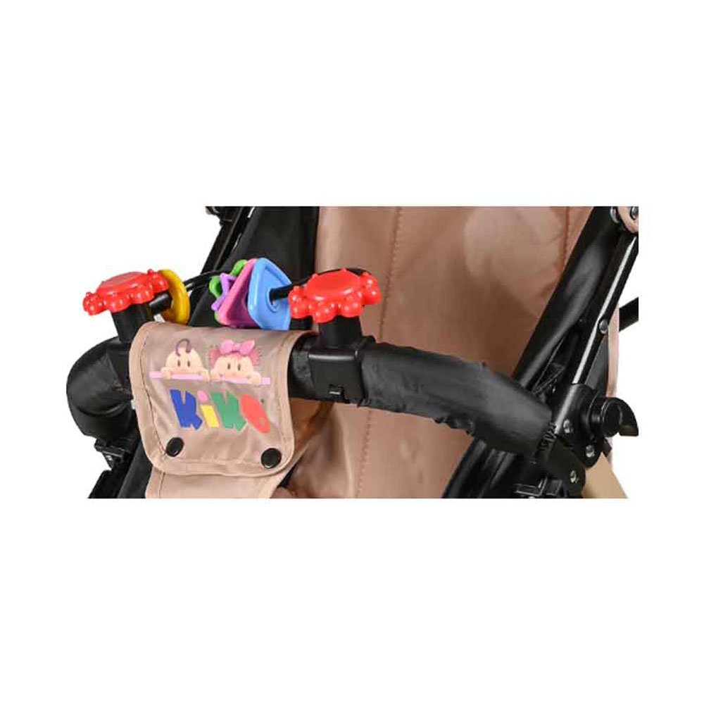 كيكو - عربية أطفال خفيفة الوزن بـ 8 عجلات لحديثي الولادة - بيج