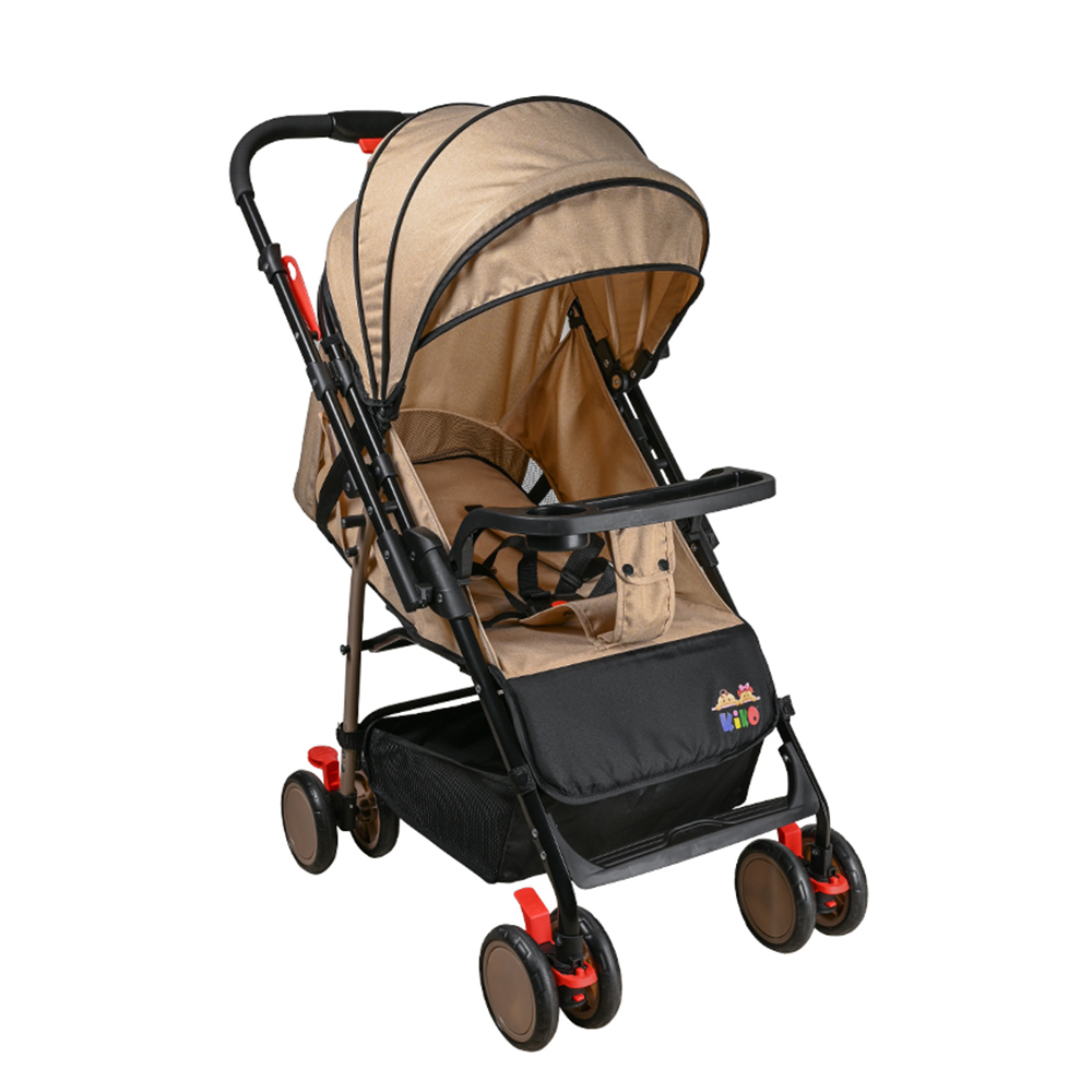 Kiko - 8 Wheels Comfortable Stroller - Beige