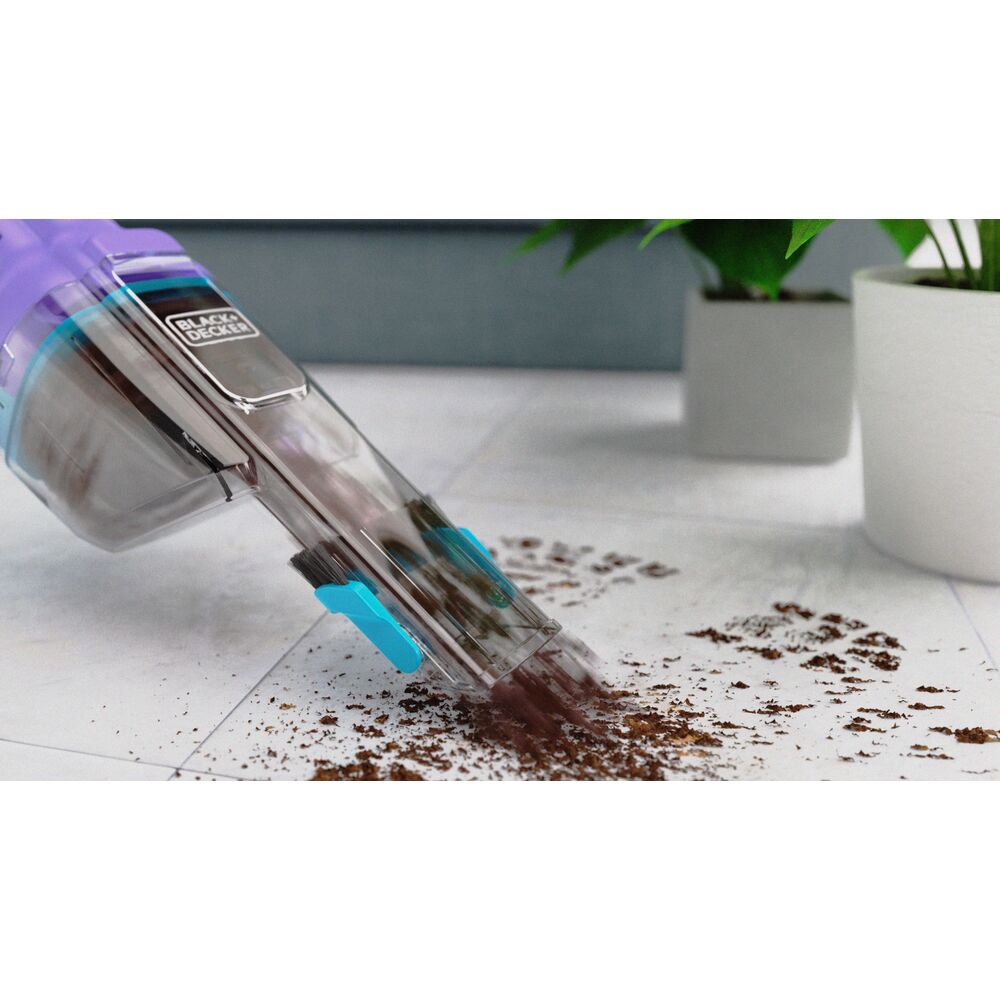 بلاك+ديكر - مكنسة كهربائية محمولة بدون سلك داست باستر - لافندر/بريز بنفسجي