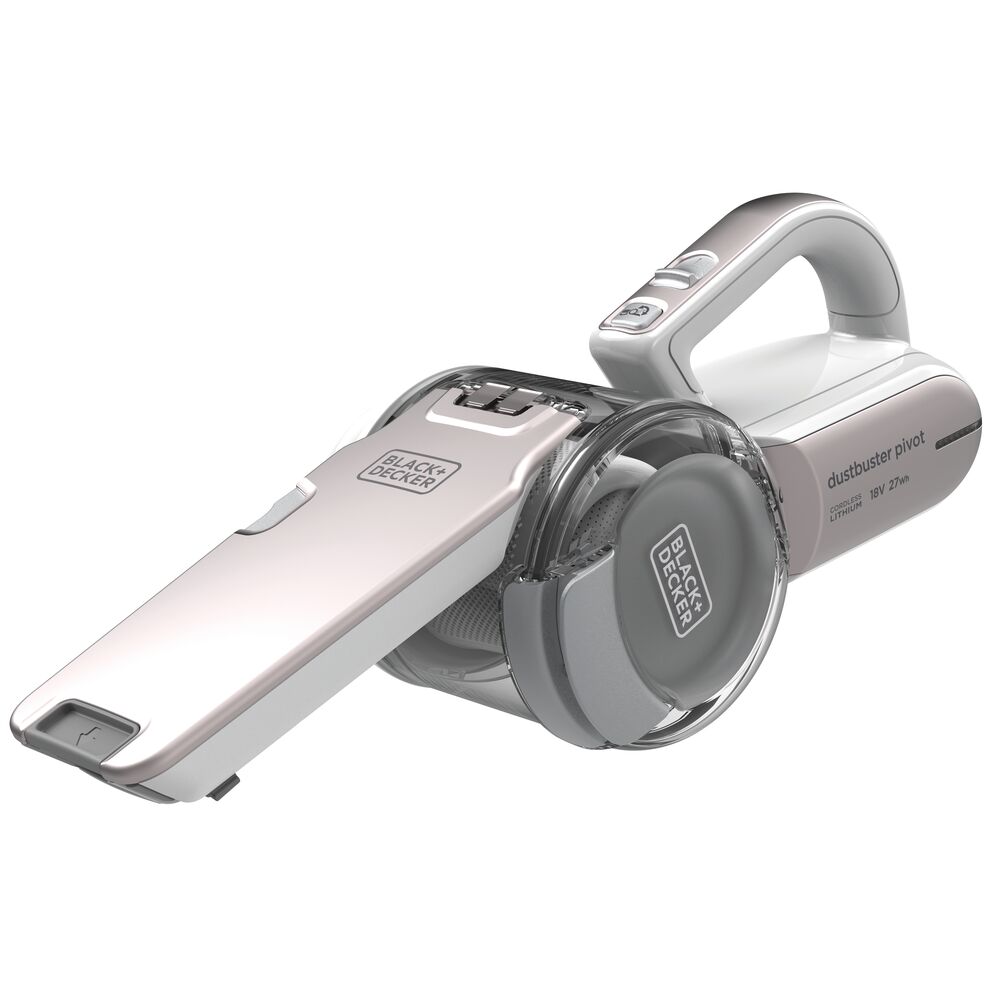 بلاك+ديكر - مكنسة كهربائية محمولة بدون سلك داست باستر بيفوت - فضي/ذهبي زهري