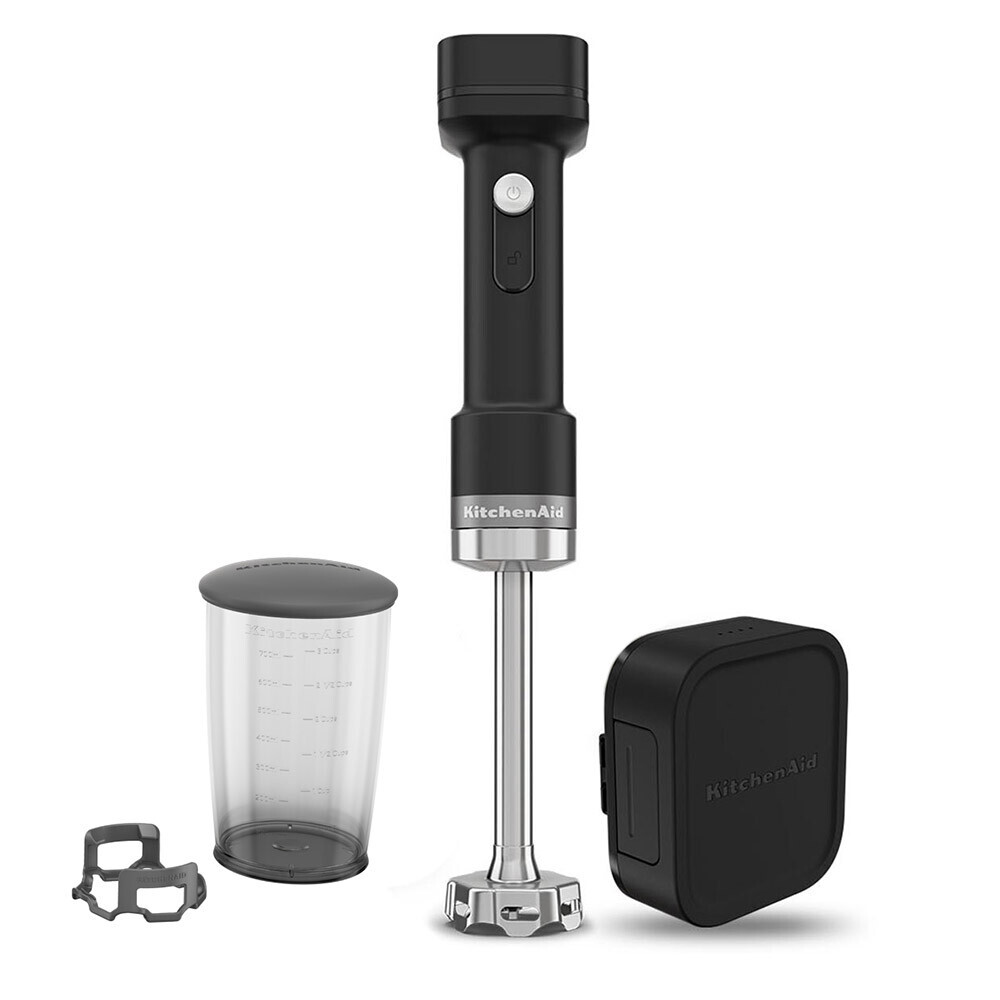 خلاط يدوي لاسلكي كيتشن إيد جو مع بطارية - أسود