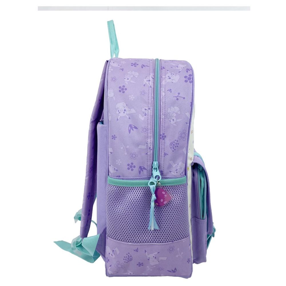 Pokemon - Eevee And Pikachu Backpack - Flowers Collection - 16-Inch/41cm