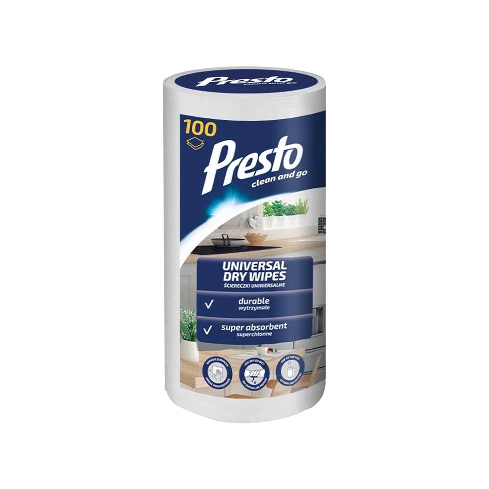 Presto - Universal Dry Wipes - 100 Pcs