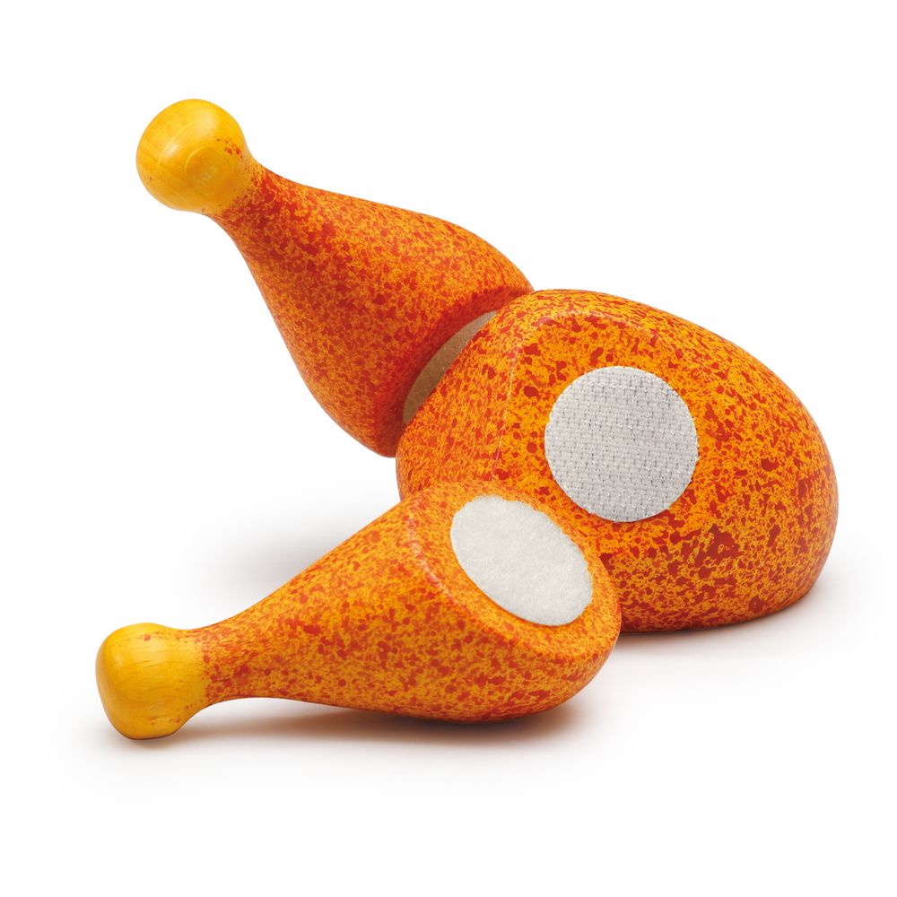 إرزي - لعبة قطع دجاج مشوي خشبية - برتقالي - 3 قطع