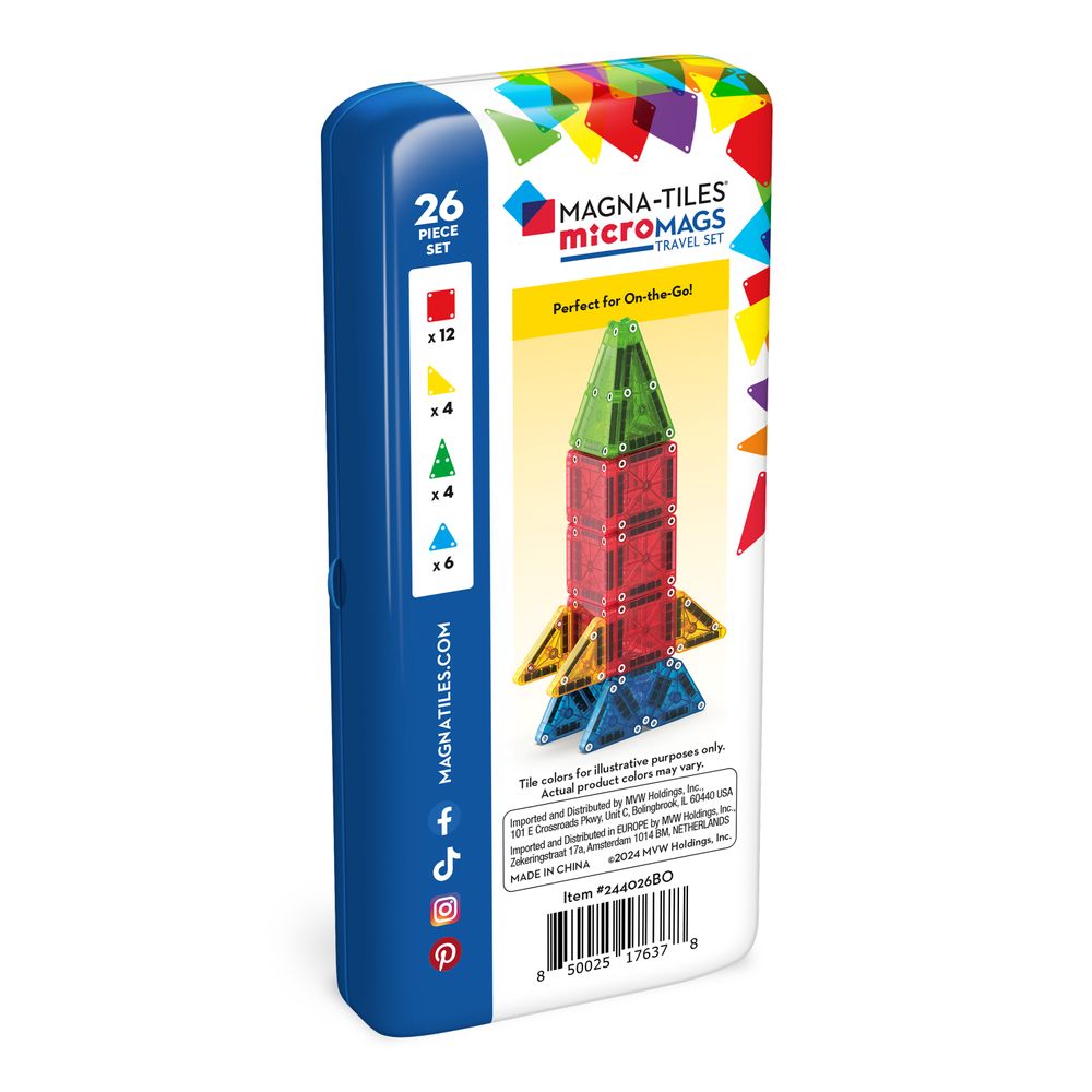 Magna-Tiles - MicroMags 26-Pc Travel Set