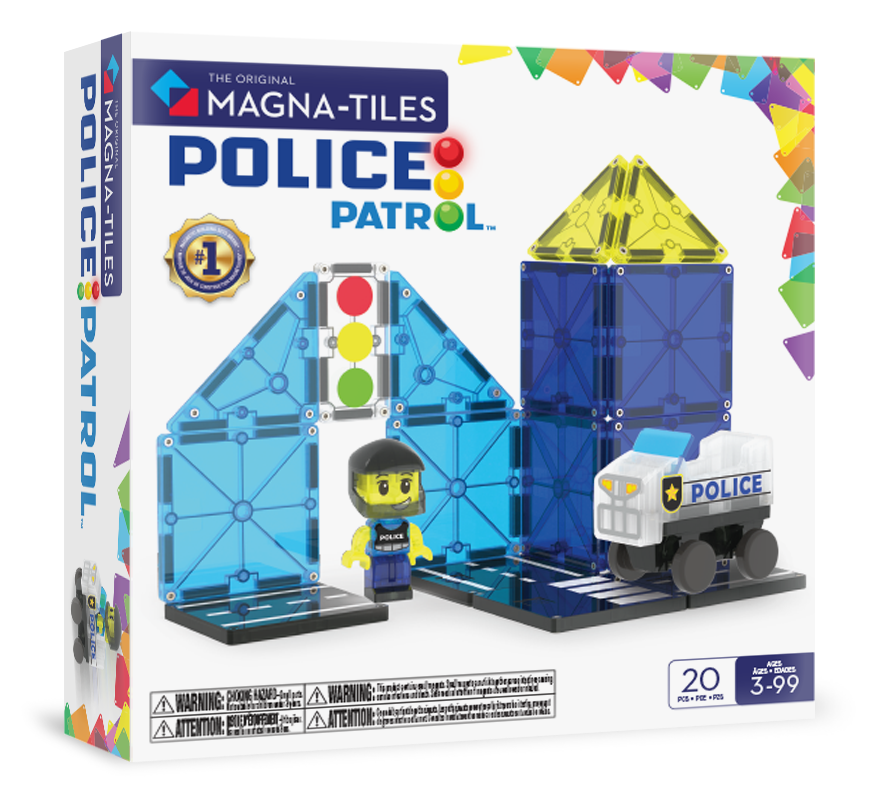 Magna-Tiles - Police Patrol - Magnetic Construction Set - 20pcs