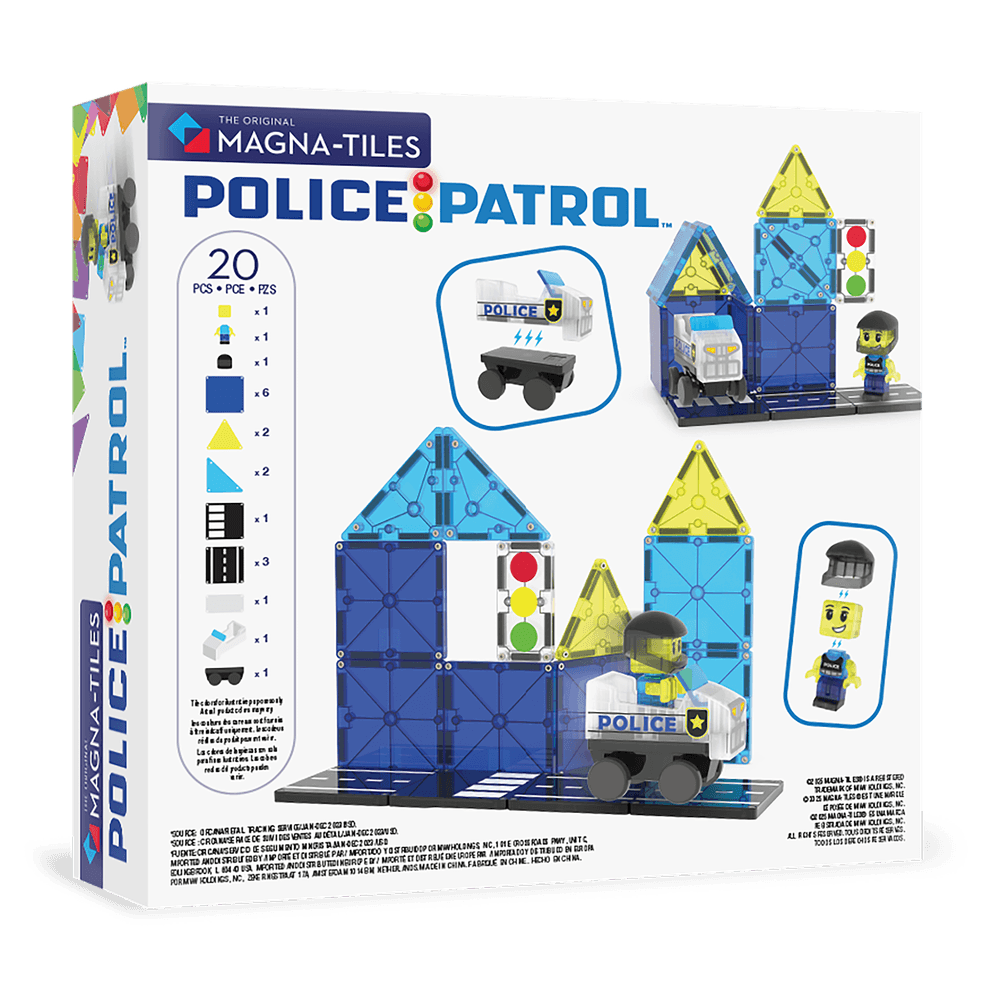 Magna-Tiles - Police Patrol - Magnetic Construction Set - 20pcs