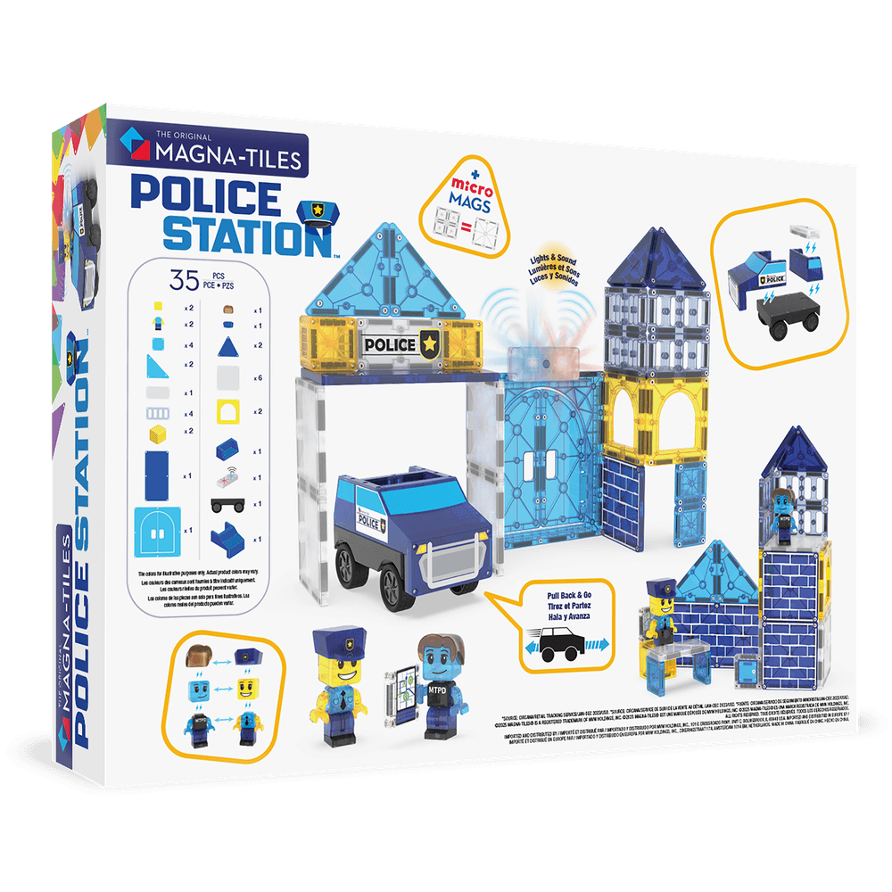 Magna-Tiles - Police Station - Magnetic Construction Set - 35pcs