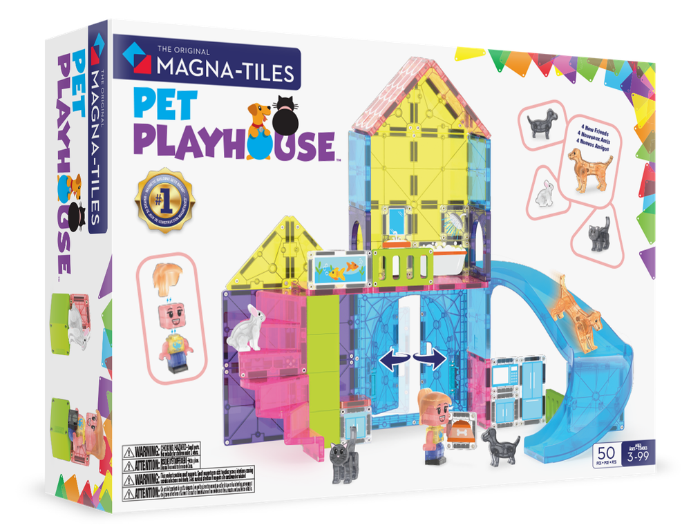 Magna-Tiles - Pet Playhouse - Magnetic Construction Set - 50pcs
