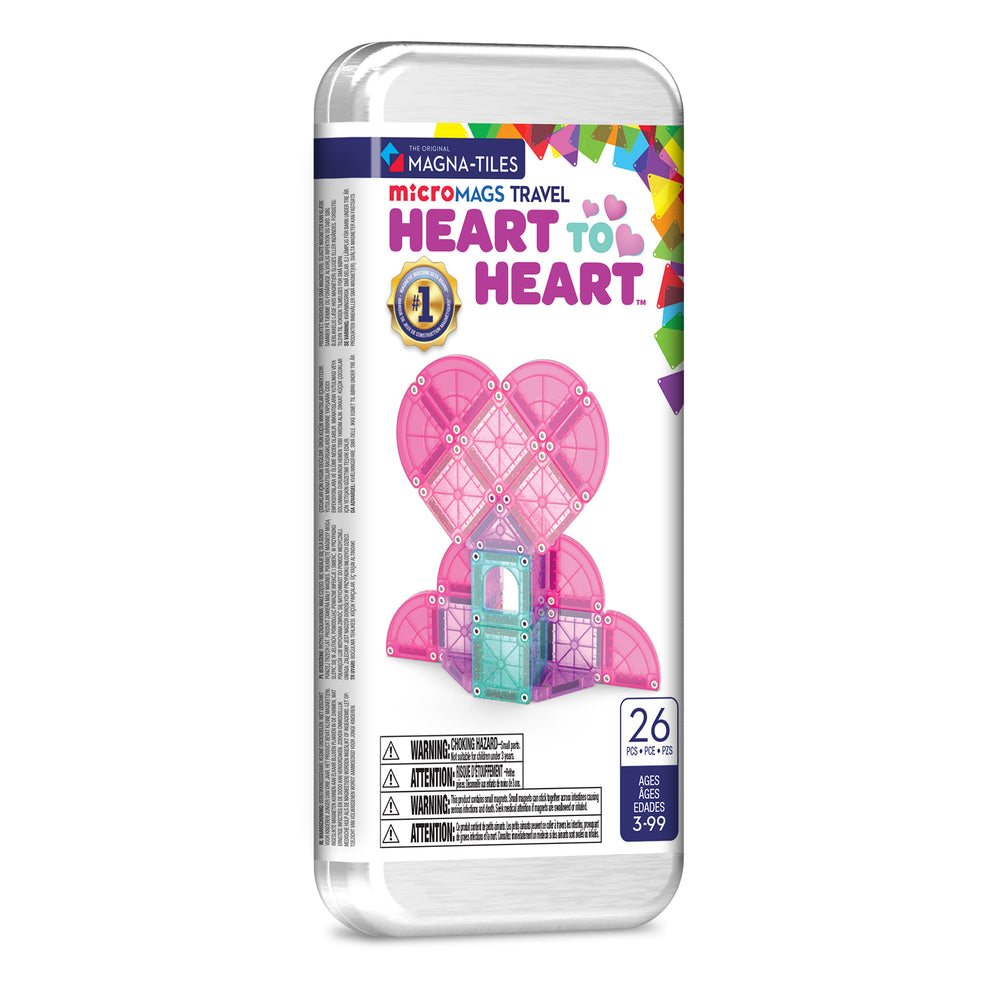 Magna-Tiles - Micromags Heart To Heart 26pc-Set - Multicolor