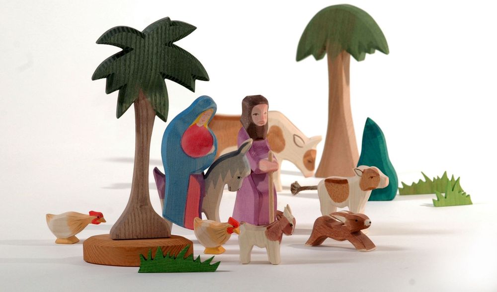 أوستهايمر - لعبة خشبية - شجرة نخيل مع قاعدة - 24.5 سم