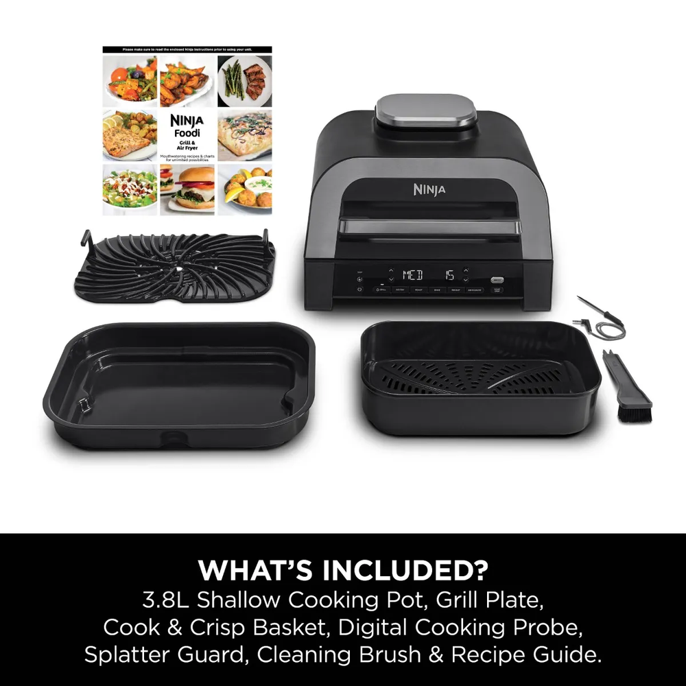 Ninja 6-In-1 Max Grill And Air Fryer 3.8L - Black/Silver