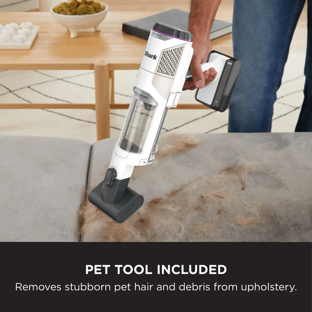 Shark - Detect Clean And Empty Cordless Pet Vacuum Cleaner - White