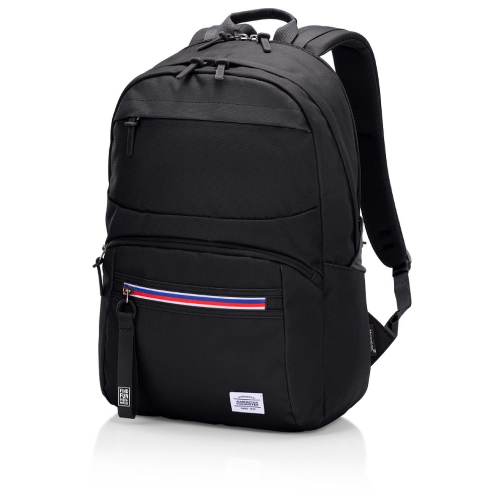 American Tourister - Braydon Laptop Backpack Onyx Black - 1 Year Global Warranty