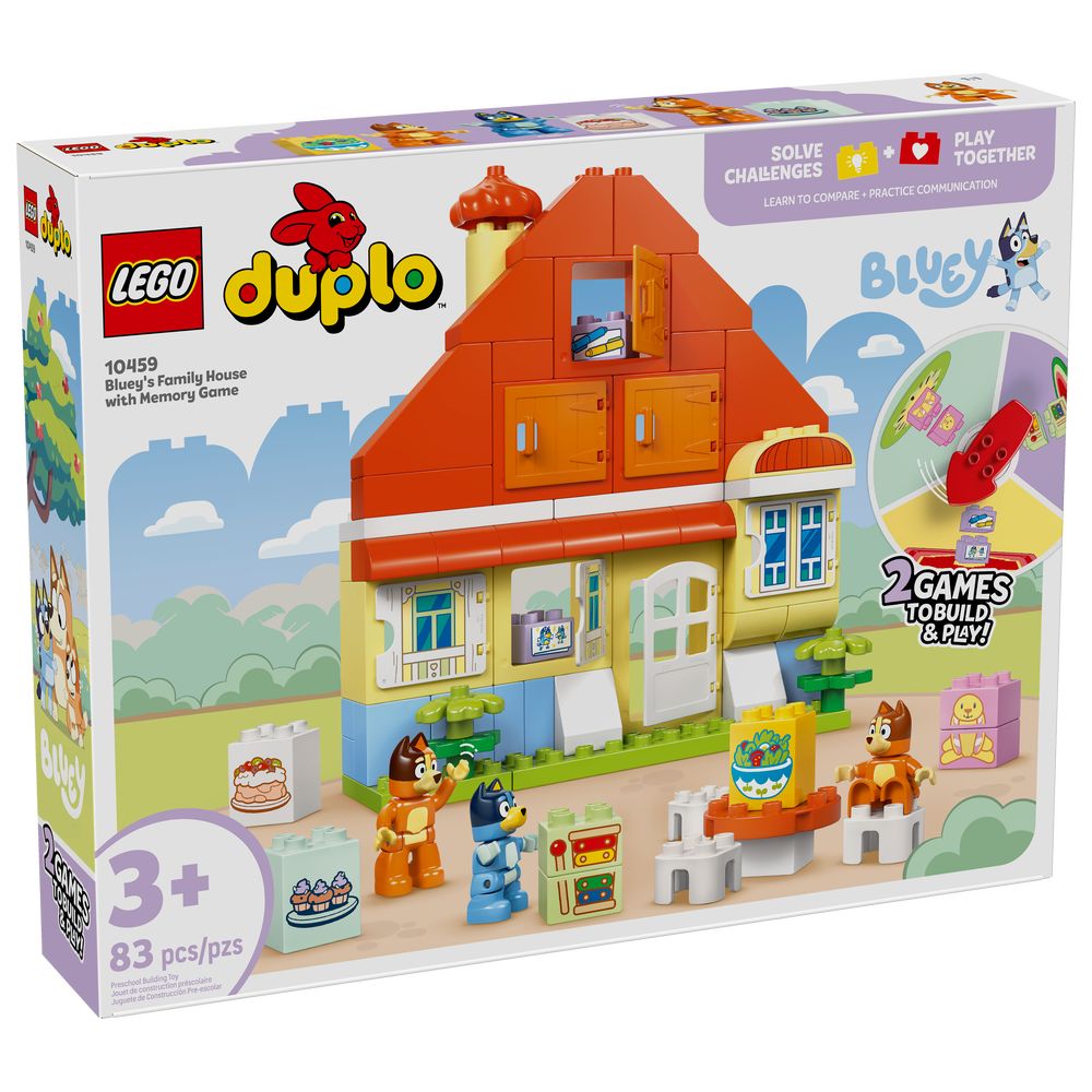 Lego duplo Bluey's Family House With Memory Game Interactive Toy Playset 83 Pcs