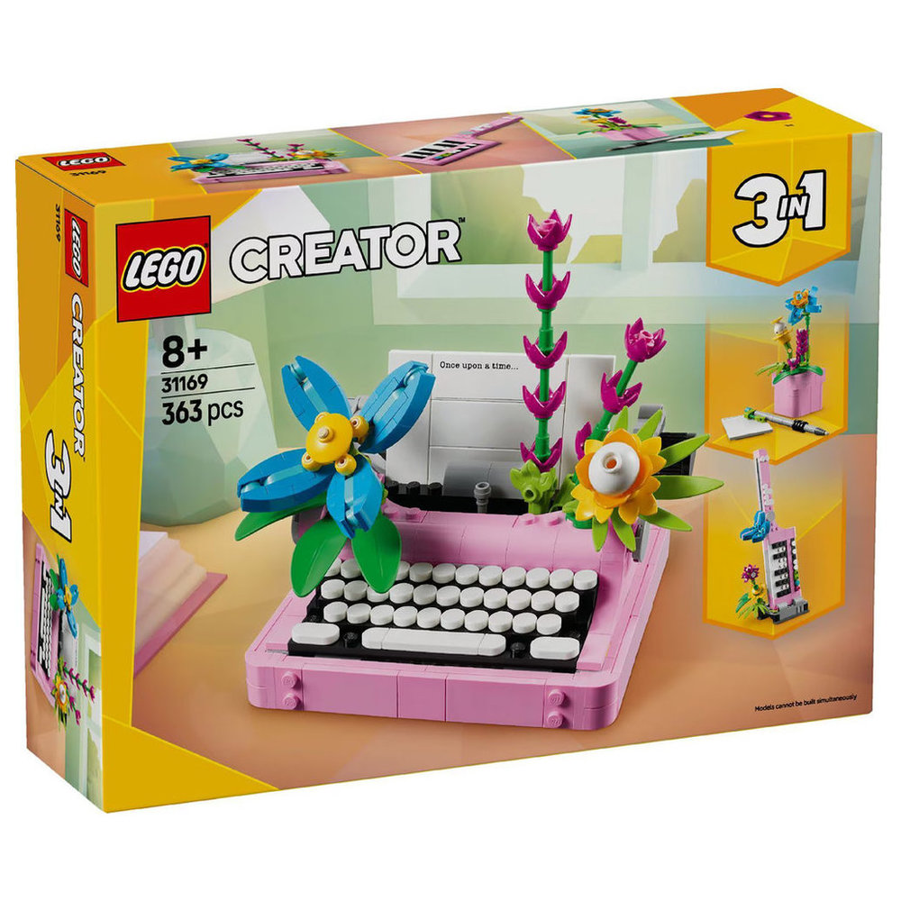 Lego - Typewriter With Flowers Building Set -363 Pcs