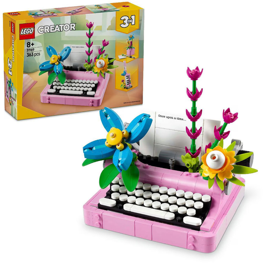 Lego - Typewriter With Flowers Building Set -363 Pcs