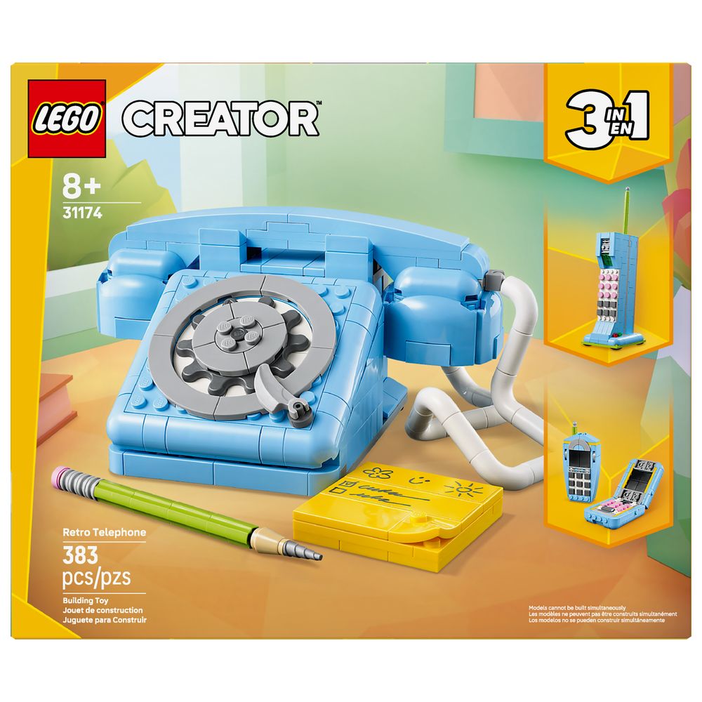 ليغو - مجموعة تركيب 3 في 1 الهاتف القديم الكلاسيكي - 383 قطعة