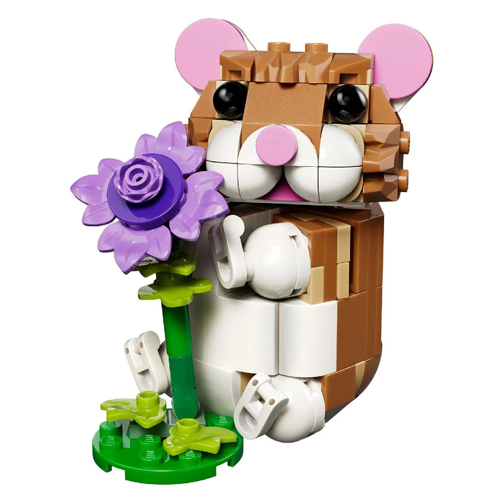 Lego - Cute Hamster With A Flower Building Set - 166 Pc Set