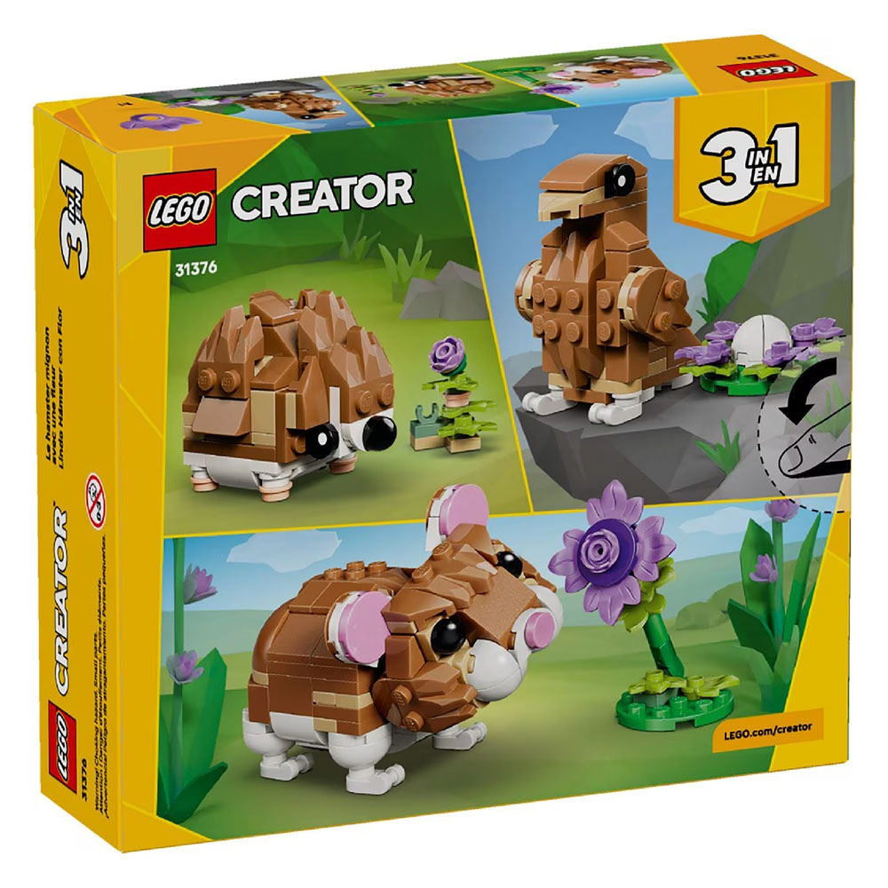 Lego - Cute Hamster With A Flower Building Set - 166 Pc Set