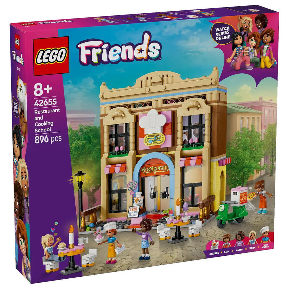 LEGO Friends - Restaurant & Cooking School Building Set - 896 Pcs