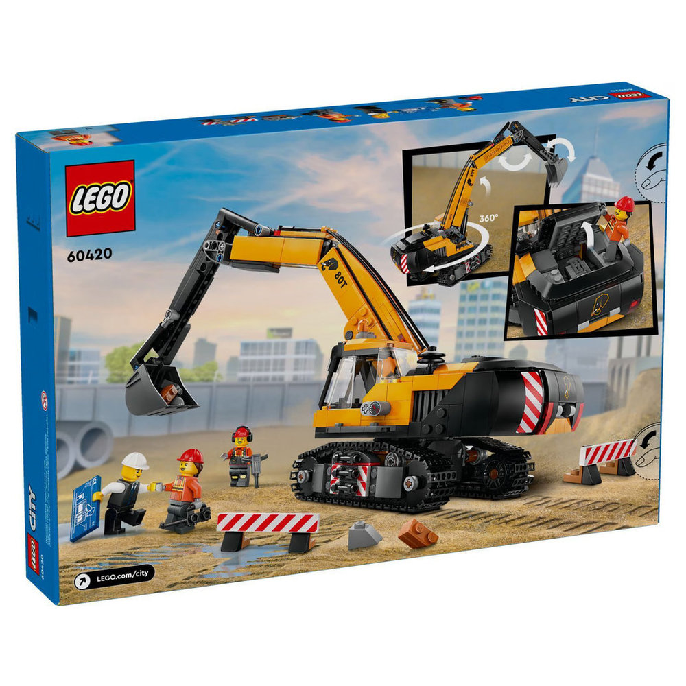 LEGO City - Construction Excavator Building Set - Yellow - 633 Pcs