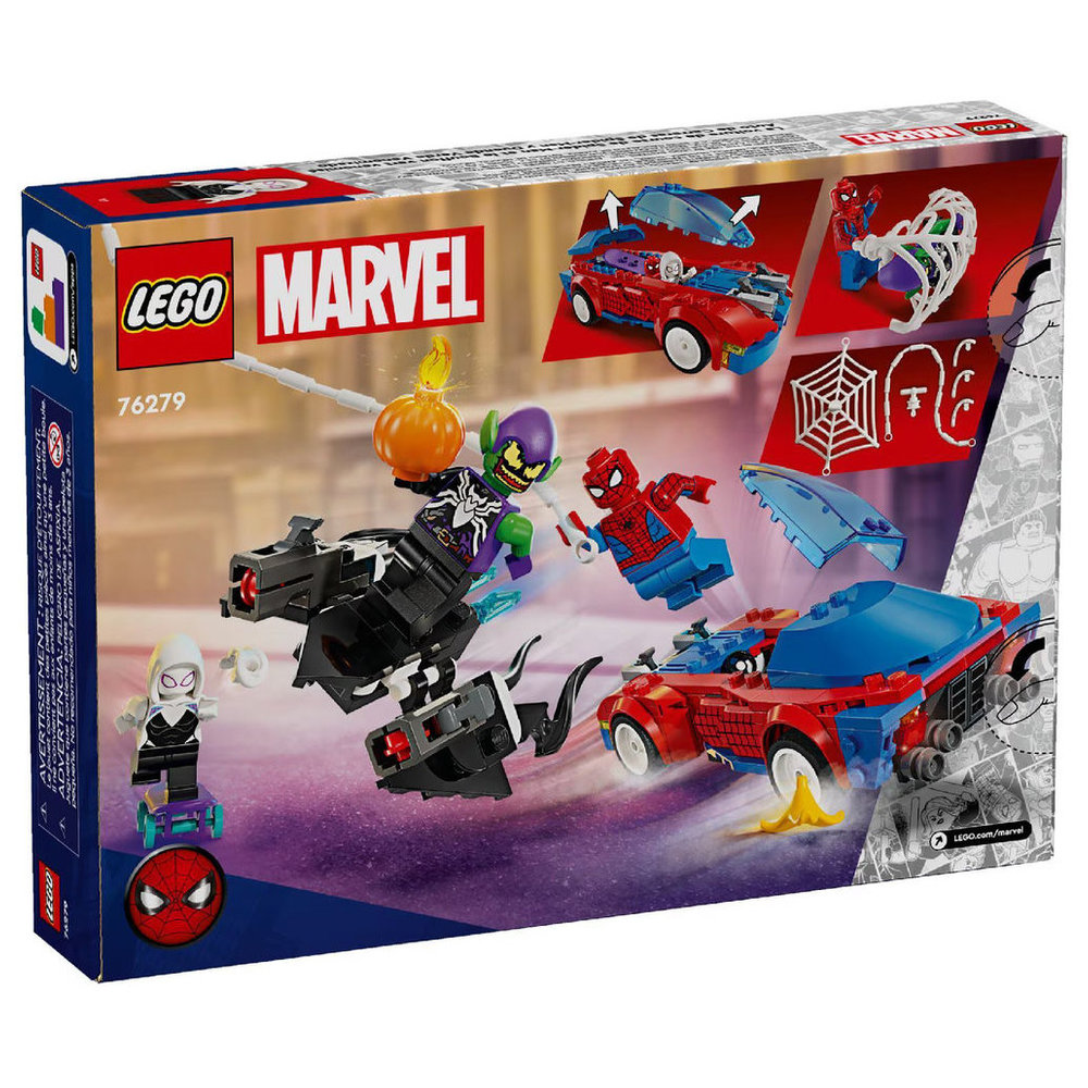 Lego Marvel Race Car & Venom Green Goblin Building Set - 227 Pcs