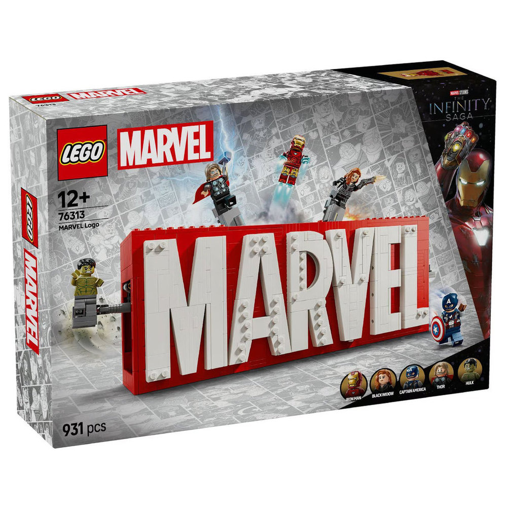 LEGO Marvel - Logo & Minifigures Building Set - 931 Pcs