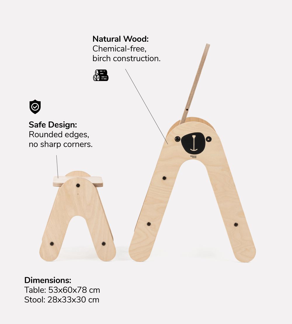 Bibena Nova - Bear Activity Table & Writing Board