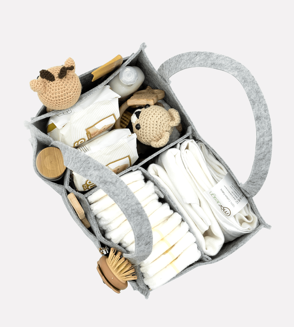 بيبينا نوفا - شنطة العناية بالطفل من اللباد - رمادي