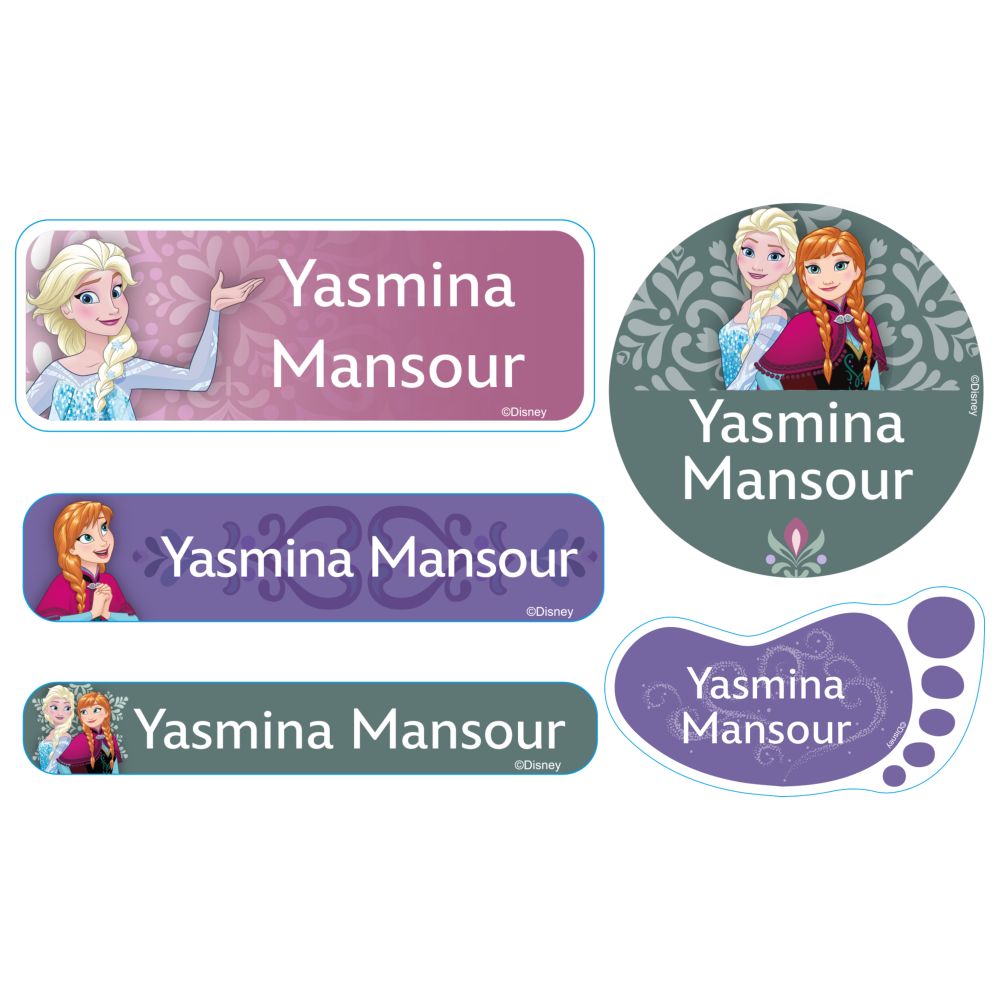 Essmak - Personalised School Labels - Disney Frozen - 74Pcs