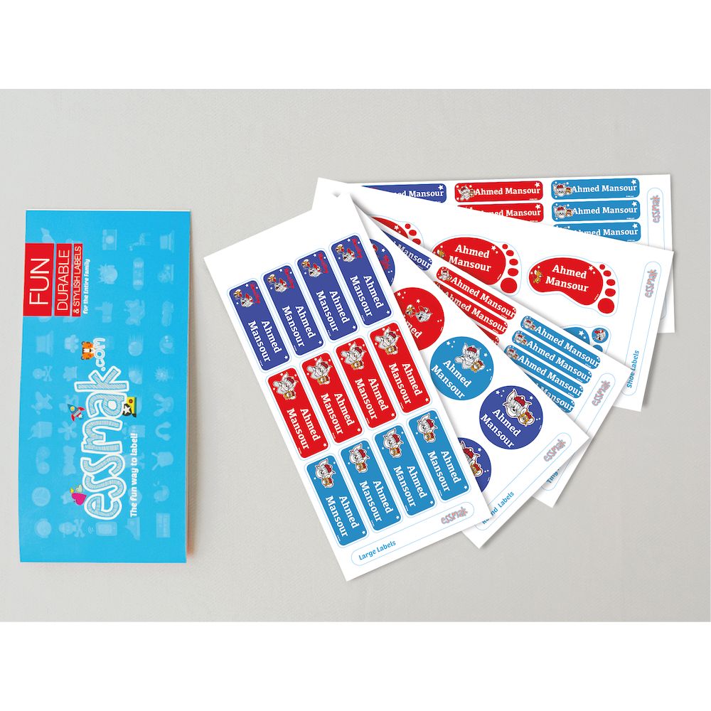 Essmak - Personalised School Labels - Tom And Jerry - 74Pcs