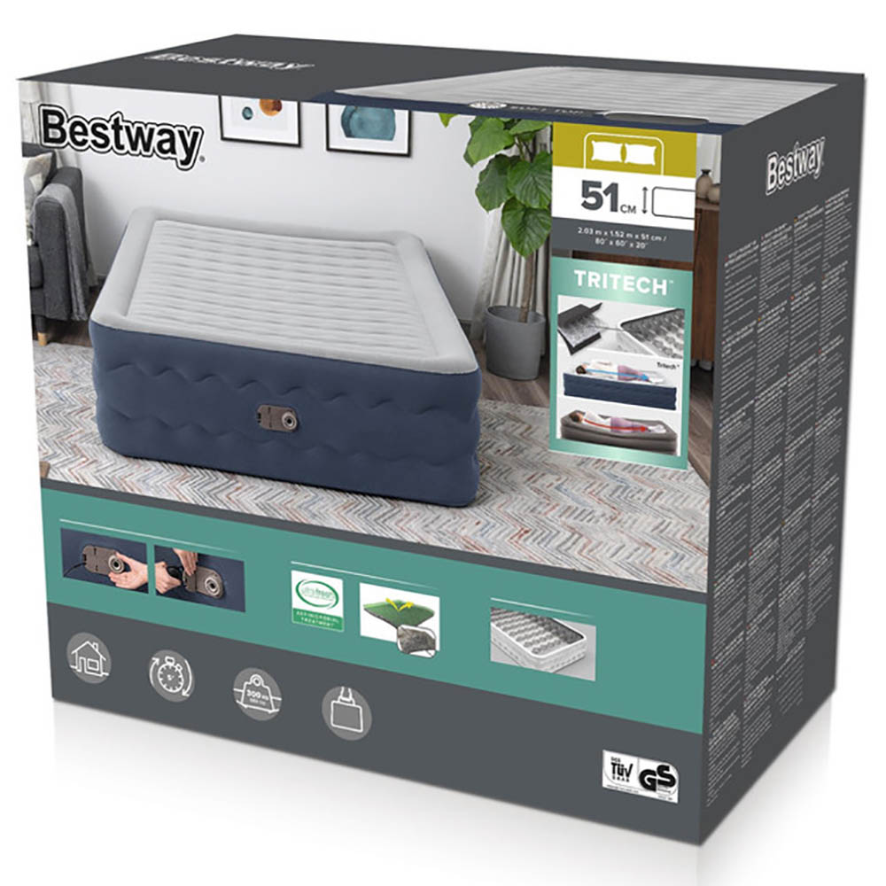 Bestway - Air Mattress With Built-In AC Pump - 51 cm