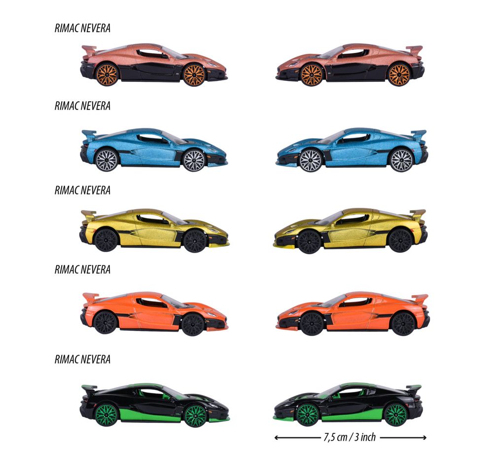 Majorette - Rimac Nevera Car Set - Pack of 5