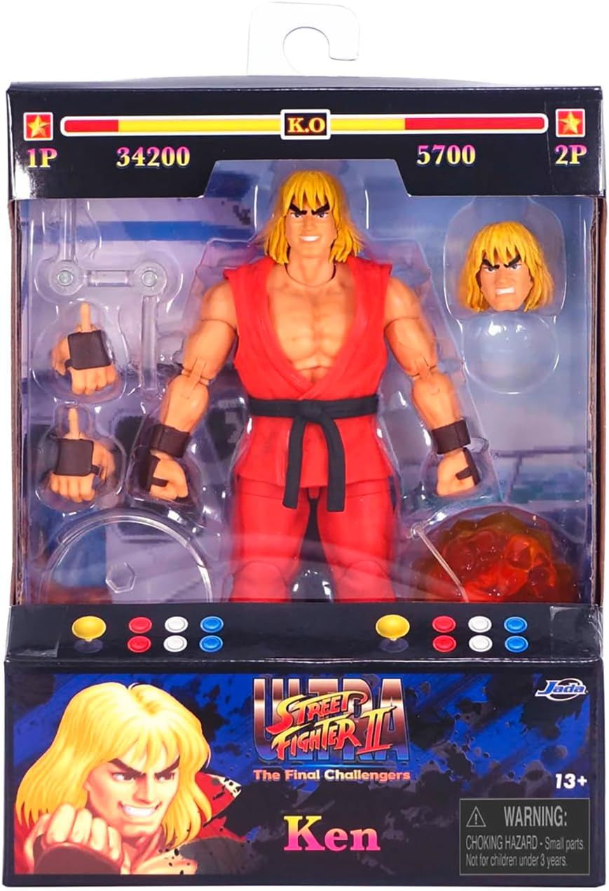Jada - Street Fighter II Ken Action Figure - 6-Inch