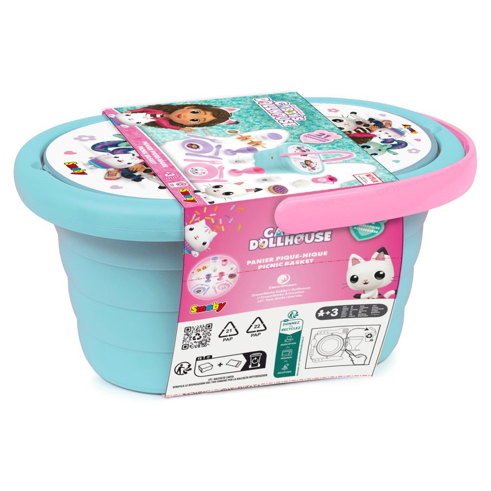 Smoby - Gabby Dollhouse Picnic Basket - 21 Pcs