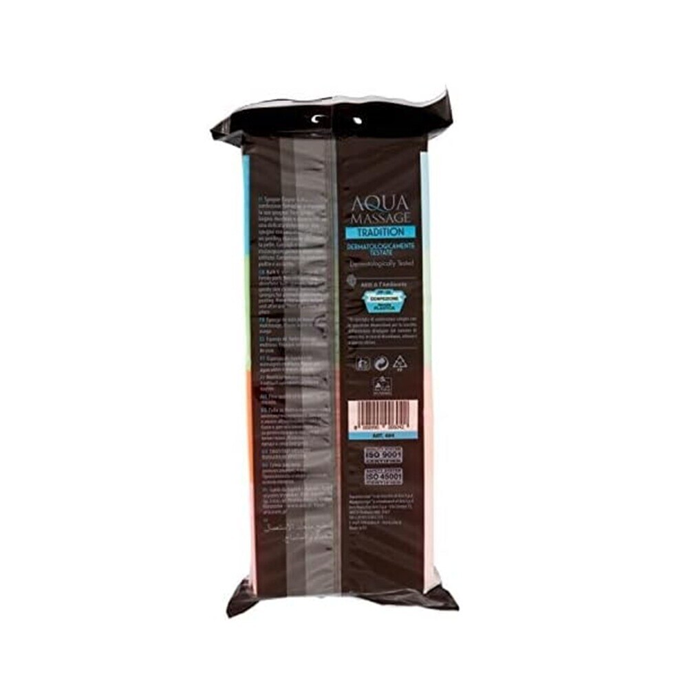 Aqua Massage - Tradition Bath And Massage Sponge Set - Multicolor - 4 Pcs