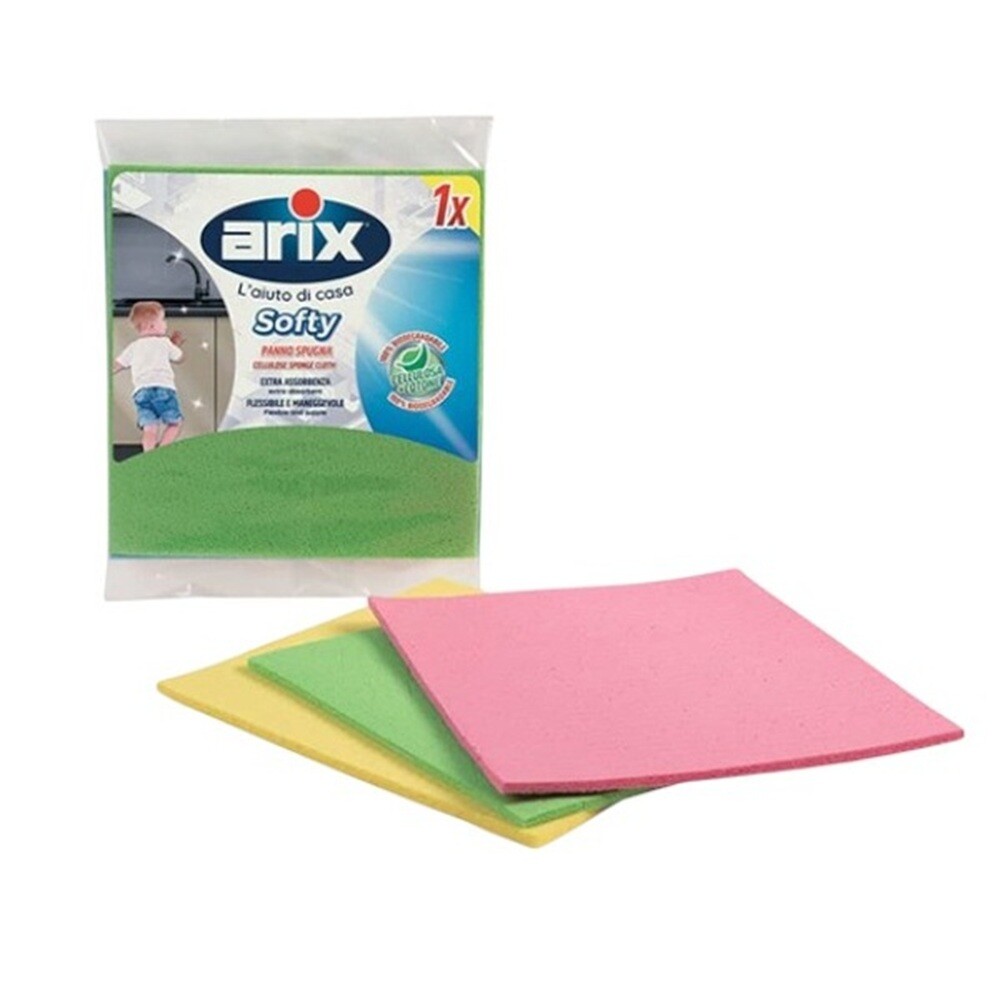 Arix - Softy Natural Cellulose Sponge Cloth - Pack Of 3 - 9 Pcs