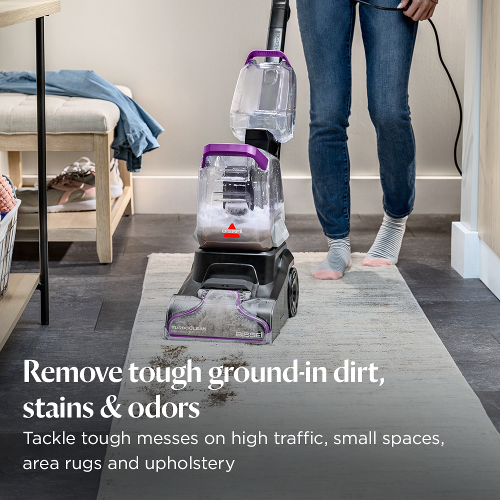 Bissell - Turboclean Powerbrush 4085k – Carpet Cleaner With 4 Row Brushroll - Powerful Suction - 2.1m Hose And 10cm Stain Tool - 2 Year Warranty