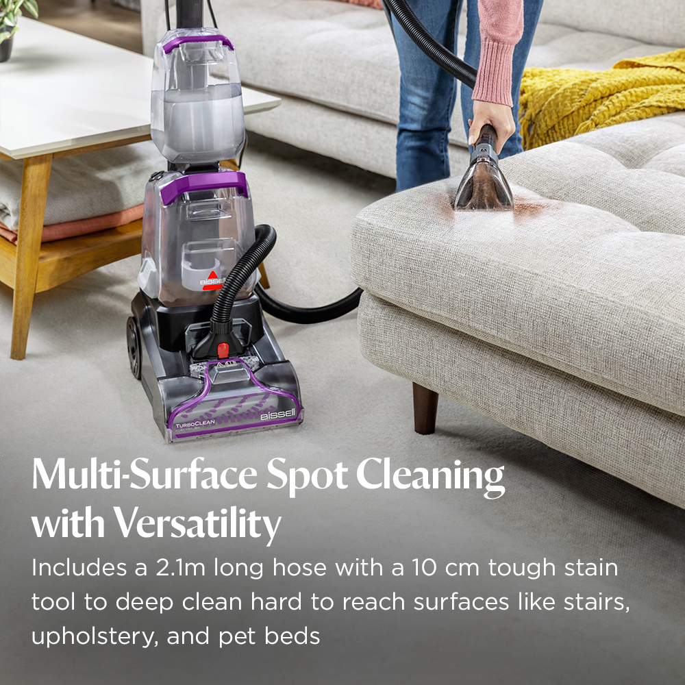 Bissell - Turboclean Powerbrush 4085k – Carpet Cleaner With 4 Row Brushroll - Powerful Suction - 2.1m Hose And 10cm Stain Tool - 2 Year Warranty