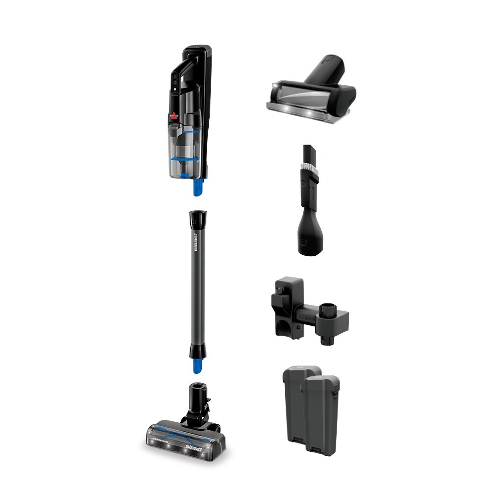 Bissell - Powerclean Furguard 4241k – 280w Self Standing Cordless Vacuum With Self Cleaning Brush Roll And Upholstery Tool With Led Headlights - 2 Year Warranty