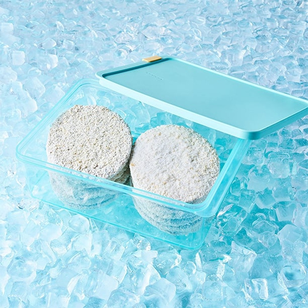 لوك آند لوك - حافظة طعام مستطيلة مناسبة للفريزر - أزرق - 2.2 لتر