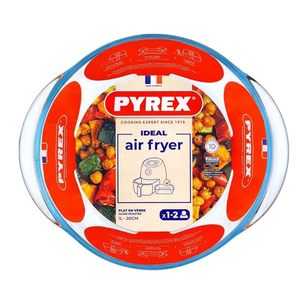 Pyrex Air Fryer Heat-resistant Glass Round Dish - 1 L