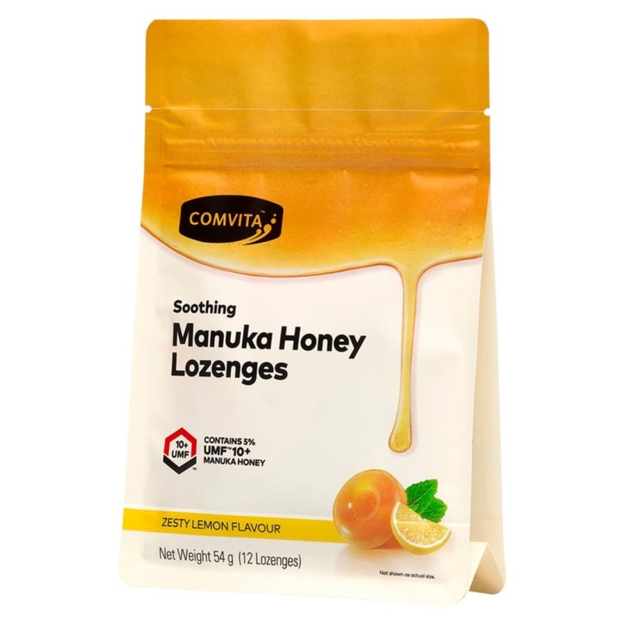 كومفيتا - أقراص عسل مانوكا المهدئة بنكهة الليمون المنعش - 12 قطعة