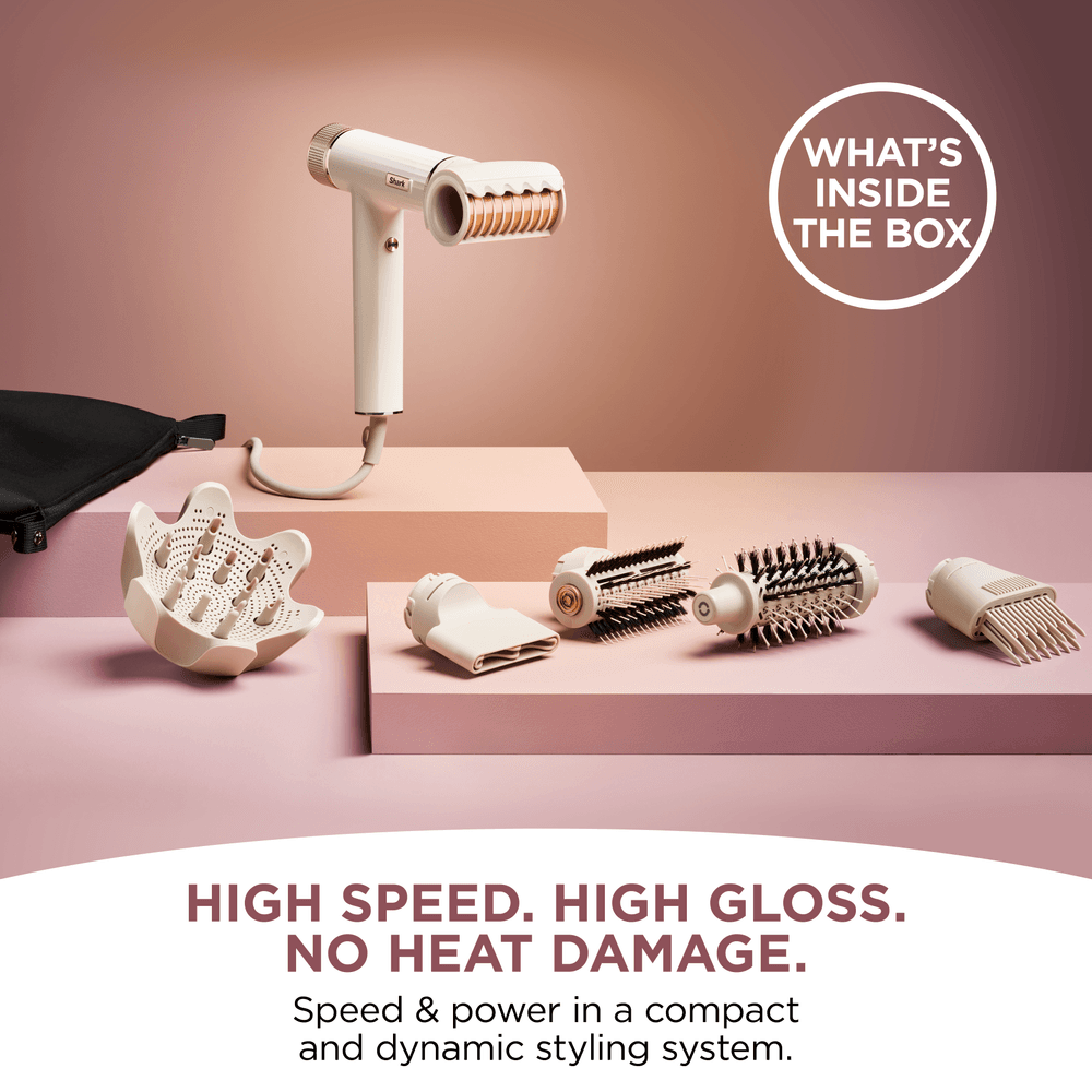 Shark - Finisher And High Performance Dryer With 5 Styling Attachments - White