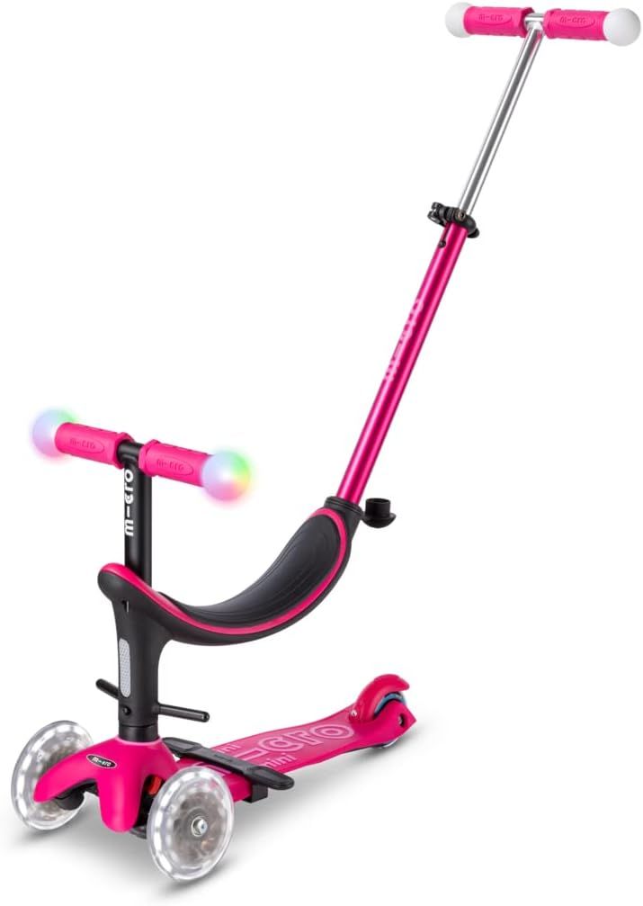 مايكرو - سكوتر ميني تو غرو ديلوكس ماجيك بإضاءة LED - وردي