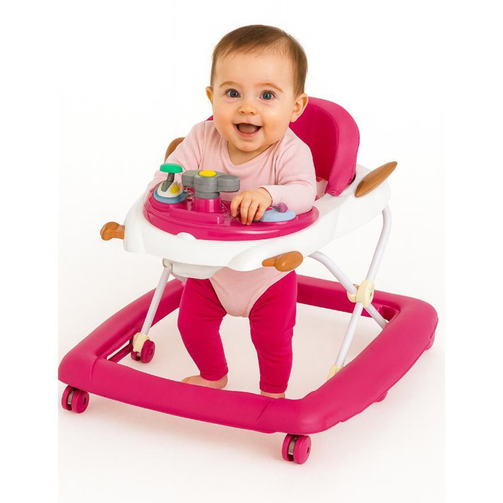 مايتس - مشاية أطفال مكوك فضائي مع موسيقى وأضواء وخاصية اهتزاز - وردي